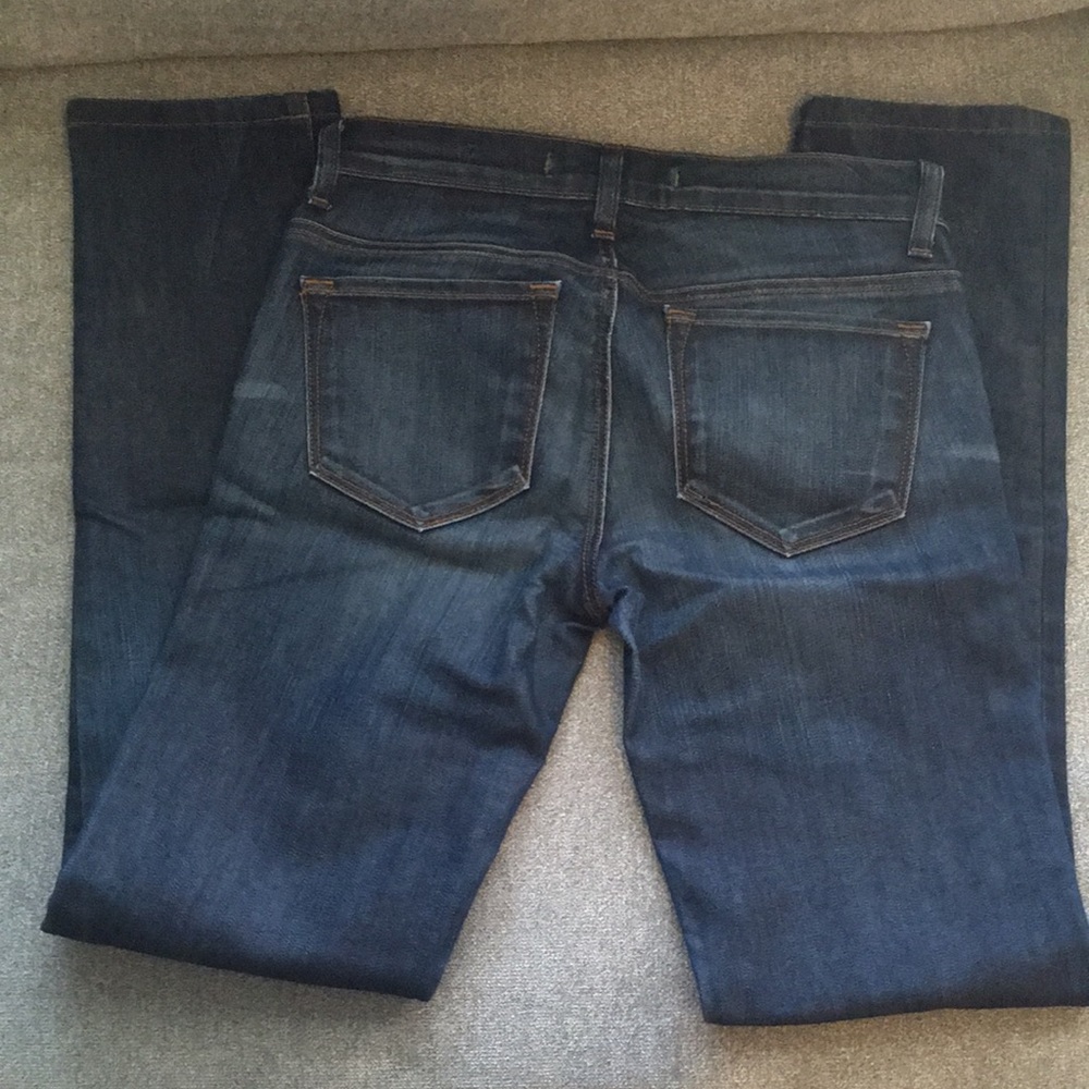 J Brand dark denim low rise pencil leg jeans size 26